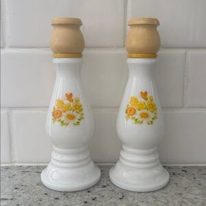 Vintage Avon Buttercup candle holders